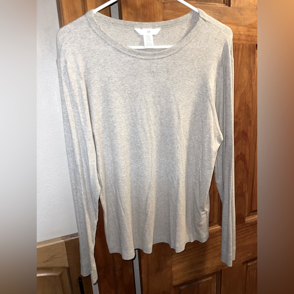 Tan/cream Long Sleeve Women's Top